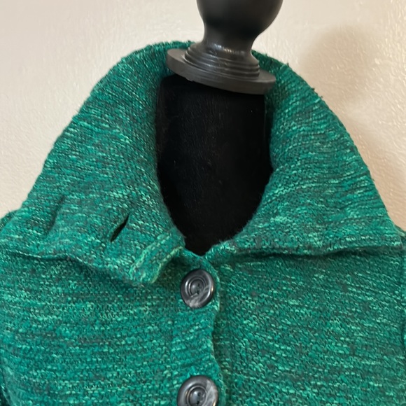 FREE PEOPLE Green Loch Raven Sweater Button Front Jacket Wool Blend Women’s XS - Picture 4 of 16